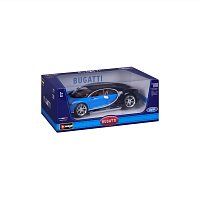 Bburago - Auta HOBBY, Bugatti Chiron, modrá, 1:18