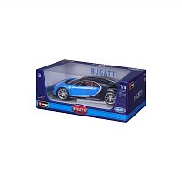 Bburago - Auta HOBBY, Bugatti Chiron, modrá, 1:18