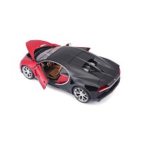 Bburago - Auta HOBBY, Bugatti Chiron, červeno-černá, 1:18