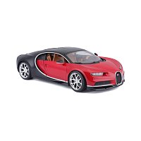 Bburago - Auta HOBBY, Bugatti Chiron, červeno-černá, 1:18