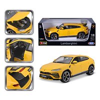 Bburago - Auta HOBBY, Lamborghini Urus, žlutá, 1:18