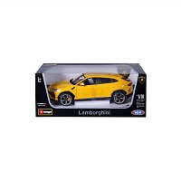 Bburago - Auta HOBBY, Lamborghini Urus, žlutá, 1:18