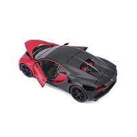 Bburago - Auta HOBBY, Bugatti Chiron Sport, červeno-černá, 1:18