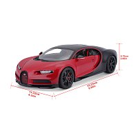 Bburago - Auta HOBBY, Bugatti Chiron Sport, červeno-černá, 1:18