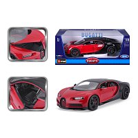 Bburago - Auta HOBBY, Bugatti Chiron Sport, červeno-černá, 1:18