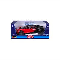 Bburago - Auta HOBBY, Bugatti Chiron Sport, červeno-černá, 1:18