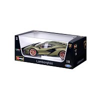Bburago - Auta HOBBY, Lamborghini Sián FKP 37, matná zelená metalíza, 1:18