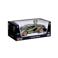 Bburago - Auta HOBBY, Lamborghini Sián FKP 37, matná zelená metalíza, 1:18