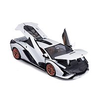 Bburago - Auta HOBBY, Lamborghini Sián FKP 37, bílá, 1:18