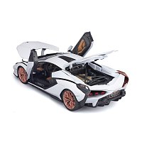 Bburago - Auta HOBBY, Lamborghini Sián FKP 37, bílá, 1:18
