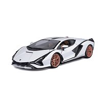 Bburago - Auta HOBBY, Lamborghini Sián FKP 37, bílá, 1:18