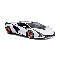 Bburago - Auta HOBBY, Lamborghini Sián FKP 37, bílá, 1:18