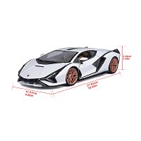 Bburago - Auta HOBBY, Lamborghini Sián FKP 37, bílá, 1:18