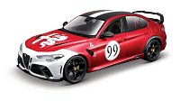 Bburago - Auta HOBBY, Alfa Romeo Giulia GTAm, červeno-bílá metalíza, 1:18