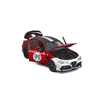 Bburago - Auta HOBBY, Alfa Romeo Giulia GTAm, červeno-bílá metalíza, 1:18