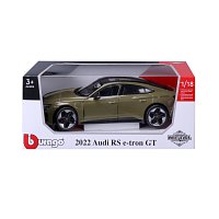 Bburago - Auta HOBBY, 2022 Audi RS e-tron GT, army zelená, 1:18