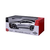 Bburago - Auta HOBBY, 2022 Audi RS e-tron GT, stříbrná, 1:18