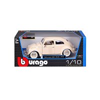 Bburago - Auta HOBBY- Volkswagen Käfer Beetle 1955, béžová, 1:18