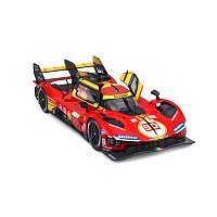 Bburago - RACING, FERRARI 499P, 24H LE MANS CHAMPION 2024, červená, 1:18
