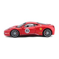 Bburago - RACING, Ferrari 458 Challenge, červená, 1:24