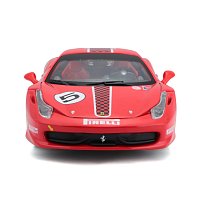 Bburago - RACING, Ferrari 458 Challenge, červená, 1:24