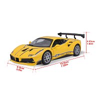 Bburago - RACING, Ferrari 488 Challenge, žlutá, 1:24