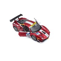 Bburago - RACING, Ferrari 488 Challenge (Formula racing 2017), tmavě červená, 1:24