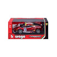 Bburago - RACING, Ferrari 488 Challenge (Formula racing 2017), tmavě červená, 1:24