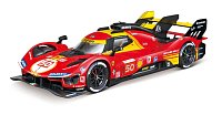 Bburago - RACING, Ferrari 499P - 24h Le Mans Champion 2024, červená, 1:24