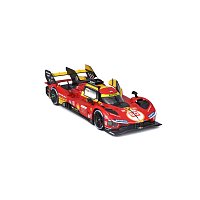 Bburago - RACING, Ferrari 499P - 24h Le Mans Champion 2024, červená, 1:24