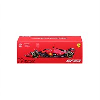 Bburago - FORMULA RACING, Ferrari SF-23 (2023) v dekorativním boxu, #55 Carlos Sainz, 1:24