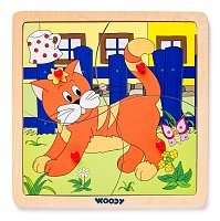 Displ.12ks - Puzzle ze 4 dílů ´´Mašinka´´, 4 motivy