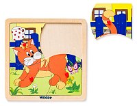 Displ.12ks - Puzzle ze 4 dílů ´´Mašinka´´, 4 motivy