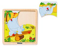 Displ.12ks - Puzzle ze 4 dílů ´´Mašinka´´, 4 motivy