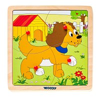 Displ.12ks - Puzzle ze 4 dílů ´´Mašinka´´, 4 motivy