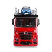 Bburago - STREET FIRE, Kamion s návěsem Multicar Carrier M-B Actros + Reanult Captur, 1:43