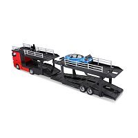 Bburago - STREET FIRE, Kamion s návěsem Multicar Carrier M-B Actros + Reanult Captur, 1:43