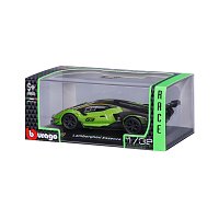 Bburago - RACE, Lamborghini Essenza SCV12, zelená metalíza-černá, 1:32