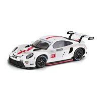 Bburago - RACE, Porsche 911 RSR v dekorativním boxu, bílá, 1:43