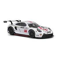Bburago - RACE, Porsche 911 RSR v dekorativním boxu, bílá, 1:43