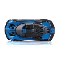 Bburago - RACE, Bugatti Bolide v dekorativním boxu, černá metalíza-modrá, 1:43
