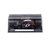 Bburago - RACE, Toyota GR Yaris Rally1 Hybrid v dekorativním boxu, Evans #33, černá, 1:43