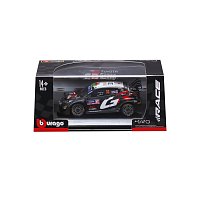 Bburago - RACE, Toyota GR Yaris Rally1 Hybrid v dekorativním boxu, Evans #33, černá, 1:43