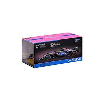 Bburago - RACE Formule F1 v dekorativním boxu, Team Alpine A524 (2024), #31 Esteban Ocon, 1:43