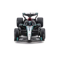 Bburago - RACE Formule F1 v dekorativním boxu, Mercedes-AMG Petronas W15 (2024), #63 G.Russell, 1:43