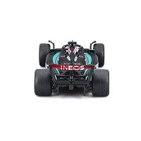 Bburago - RACE Formule F1 v dekorativním boxu, Mercedes-AMG Petronas W15 (2024), #63 G.Russell, 1:43