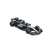 Bburago - RACE Formule F1 v dekorativním boxu, Mercedes-AMG Petronas W15 (2024), #63 G.Russell, 1:43