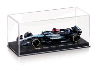 Bburago - RACE Formule F1 v dekorativním boxu, Mercedes-AMG Petronas W15 (2024), #63 G.Russell, 1:43