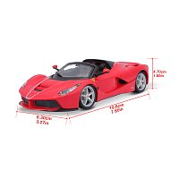 Bburago - RACE+PLAY, Ferrari LaFerrari Aperta, červená, 1:24