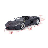 Bburago - RACE+PLAY, Ferrari LaFerrari Aperta, černá metalíza, 1:24